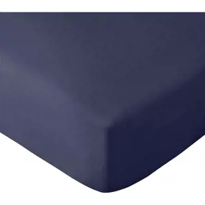 Tmavě modré napínací prostěradlo 150x200 cm So Soft Easy Iron – Catherine Lansfield