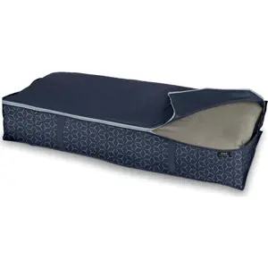 Produkt Tmavě modrý úložný box pod postel Domopak Metrik, 95 x 45 cm