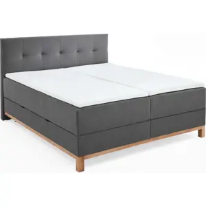 Produkt Tmavě šedá boxspring postel s úložným prostorem 160x200 cm Catania - Meise Möbel