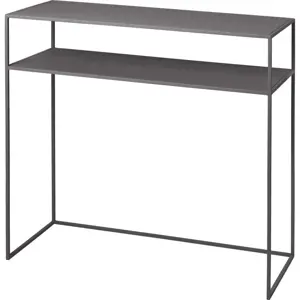 Tmavě šedý kovový konzolový stolek 35x85 cm Fera – Blomus