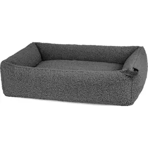 Tmavě šedý pelíšek pro psa z materiálu bouclé 65x80 cm Senso Graphite S/M – MiaCara