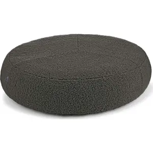 Tmavě šedý pelíšek pro psa z materiálu bouclé ø 90 cm Senso Pouffe Graphite M/L – MiaCara