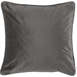 Produkt Tmavě šedý polštář Tiseco Home Studio Velvety, 45 x 45 cm