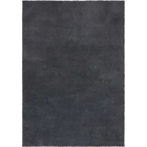 Tmavě šedý pratelný koberec z recyklovaných vláken 120x170 cm Fluffy – Flair Rugs