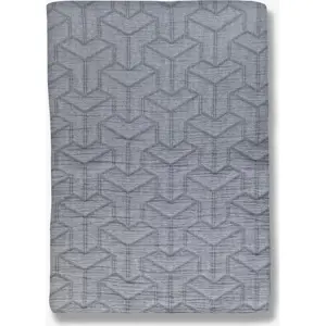 Produkt Tmavě šedý přehoz z recyklované bavlny na jednolůžko 140x250 cm Trio – Mette Ditmer Denmark