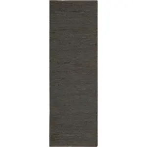 Tmavě šedý ručně tkaný jutový běhoun 66x200 cm Soumak – Asiatic Carpets