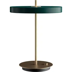 Tmavě zelená LED stmívatelná stolní lampa s kovovým stínidlem (výška 41,5 cm) Asteria Table – UMAGE