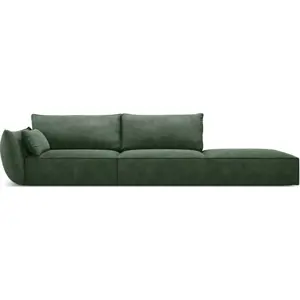 Tmavě zelená lenoška (levý roh) Vanda – Mazzini Sofas