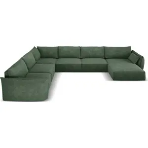 Tmavě zelená rohová pohovka (levý roh) Vanda – Mazzini Sofas