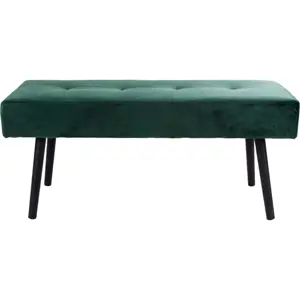 Produkt Tmavě zelená sametová lavice Bonami Essentials Skiby