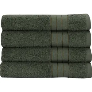 Produkt Tmavě zelené bavlněné ručníky v sadě 4 ks 50x100 cm – Good Morning