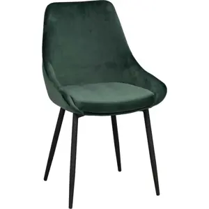Produkt Tmavě zelené sametové jídelní židle v sadě 2 ks Sierra - Rowico