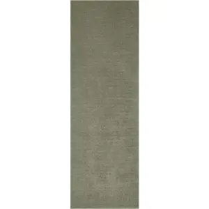 Tmavě zelený běhoun Mint Rugs Supersoft, 80 x 250 cm