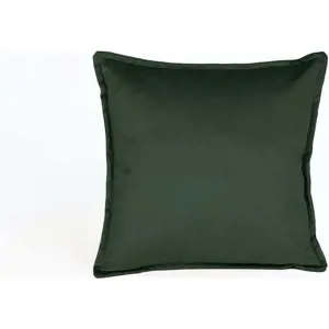 Produkt Tmavě zelený sametový polštář Velvet Atelier Tercio, 45 x 45 cm