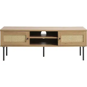 TV stolek v dekoru dubu v přírodní barvě 120x43 cm Pensacola – Unique Furniture