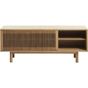 TV stolek v dekoru dubu v přírodní barvě 143x55 cm Tiber – Unique Furniture