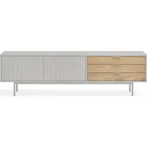 TV stolek v dekoru dubu v šedo-přírodní barvě 180x52 cm Sierra – Teulat