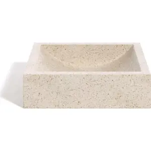 Umyvadlo z terrazzo Kave Home Sunday, 45 x 40 cm