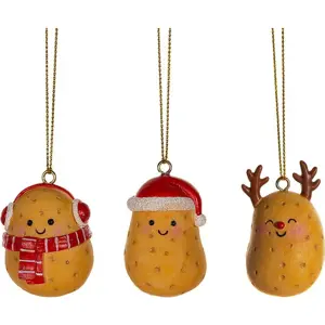 Produkt Vánoční ozdoby z polyresinu v sadě 3 ks Happy Potatoes – Sass & Belle