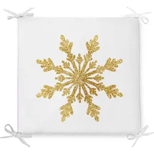 Vánoční podsedák s příměsí bavlny Minimalist Cushion Covers Single Snowflake, 42 x 42 cm