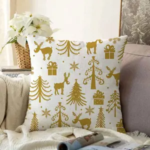 Vánoční žinylkový povlak na polštář Minimalist Cushion Covers Christmas, 55 x 55 cm