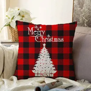 Produkt Vánoční žinylkový povlak na polštář Minimalist Cushion Covers Christmas Tartan, 55 x 55 cm