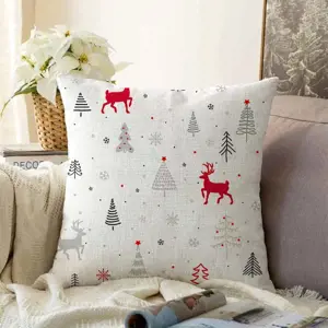 Vánoční žinylkový povlak na polštář Minimalist Cushion Covers Nordic Christmas, 55 x 55 cm