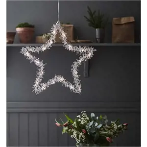 Venkovní světelná dekorace s vánočním motivem ve stříbrné barvě ø 46 cm Tangle – Markslöjd