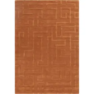 Vlněný koberec v cihlové barvě 120x170 cm Maze – Asiatic Carpets