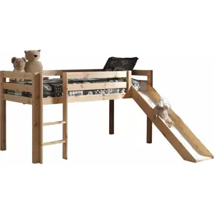 Produkt Vyvýšená dětská postel z borovicového dřeva 90x200 cm v přírodní barvě PINO – Vipack