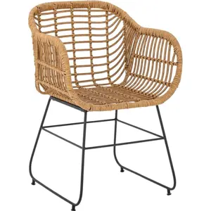 Produkt Zahradní židle z umělého ratanu v přírodní barvě Collin – Bloomingville