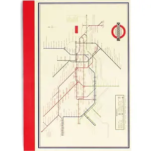 Zápisník 60 str. formát A6 Heritage Tube Map – Rex London