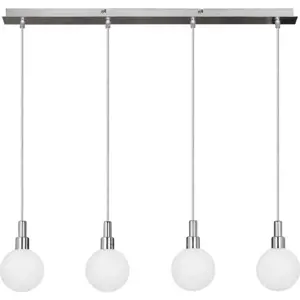 Produkt Závěsné svítidlo ve stříbrné barvě se skleněným stínidlem 10x80 cm Maldus – Candellux Lighting