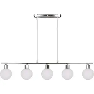 Závěsné svítidlo ve stříbrné barvě se skleněným stínidlem 10x82 cm Oden – Candellux Lighting