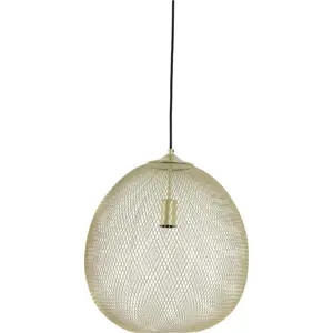 Závěsné svítidlo ve zlaté barvě s kovovým stínidlem ø 40 cm Moroc – Light & Living