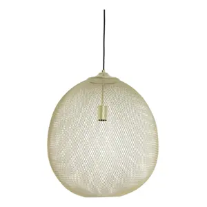 Závěsné svítidlo ve zlaté barvě s kovovým stínidlem ø 50 cm Moroc – Light & Living