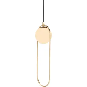 Produkt Závěsné svítidlo ve zlaté barvě se skleněným stínidlem ø 20 cm Arch – Squid Lighting