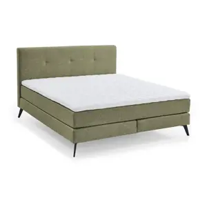 Zelená boxspring postel 180x200 cm ANCONA – Meise Möbel