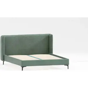 Produkt Zelená čalouněná dvoulůžková postel s roštem 200x200 cm Basti – Ropez