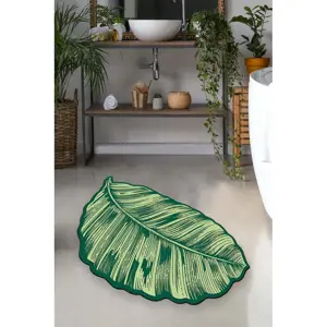 Produkt Zelená koupelnová předložka 60x100 cm Sheet – Foutastic