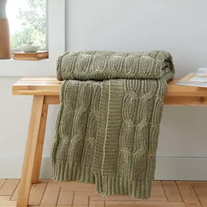 Produkt Zelená pletená deka 130x170 cm Chunky Marl Knit – Catherine Lansfield