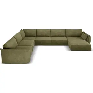 Zelená rohová pohovka (levý roh) Vanda – Mazzini Sofas