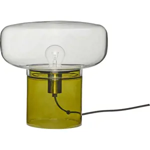 Zelená skleněná stolní lampa Crave - Hübsch