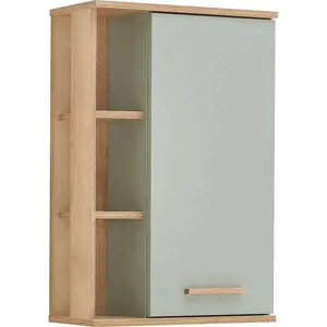 Produkt Zelená závěsná koupelnová skříňka v dekoru dubu 51x75 cm Set 963 - Pelipal