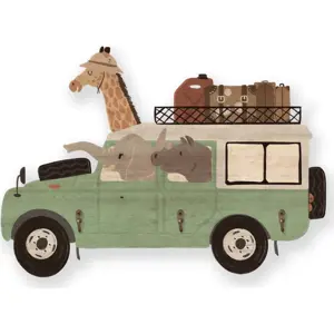 Produkt Zelený dětský nástěnný věšák Safari Van - Little Nice Things