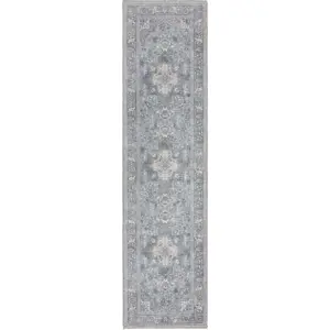 Zelený pratelný běhoun s příměsí recyklovaných vláken 60x230 cm Windsor – Flair Rugs