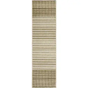 Zelený pratelný běhoun z žinylky 60x240 cm Elton – Flair Rugs