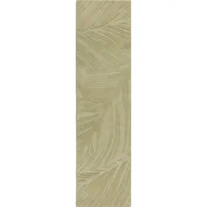 Zelený vlněný koberec běhoun 60x230 cm Lino Leaf – Flair Rugs