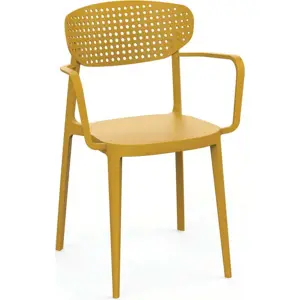 Produkt Žlutá plastová zahradní židle Aire – Rojaplast