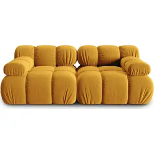 Produkt Žlutá sametová pohovka 188 cm Bellis – Micadoni Home
